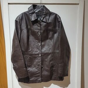 Vintage Brown Leather East 5th Leather Jacket